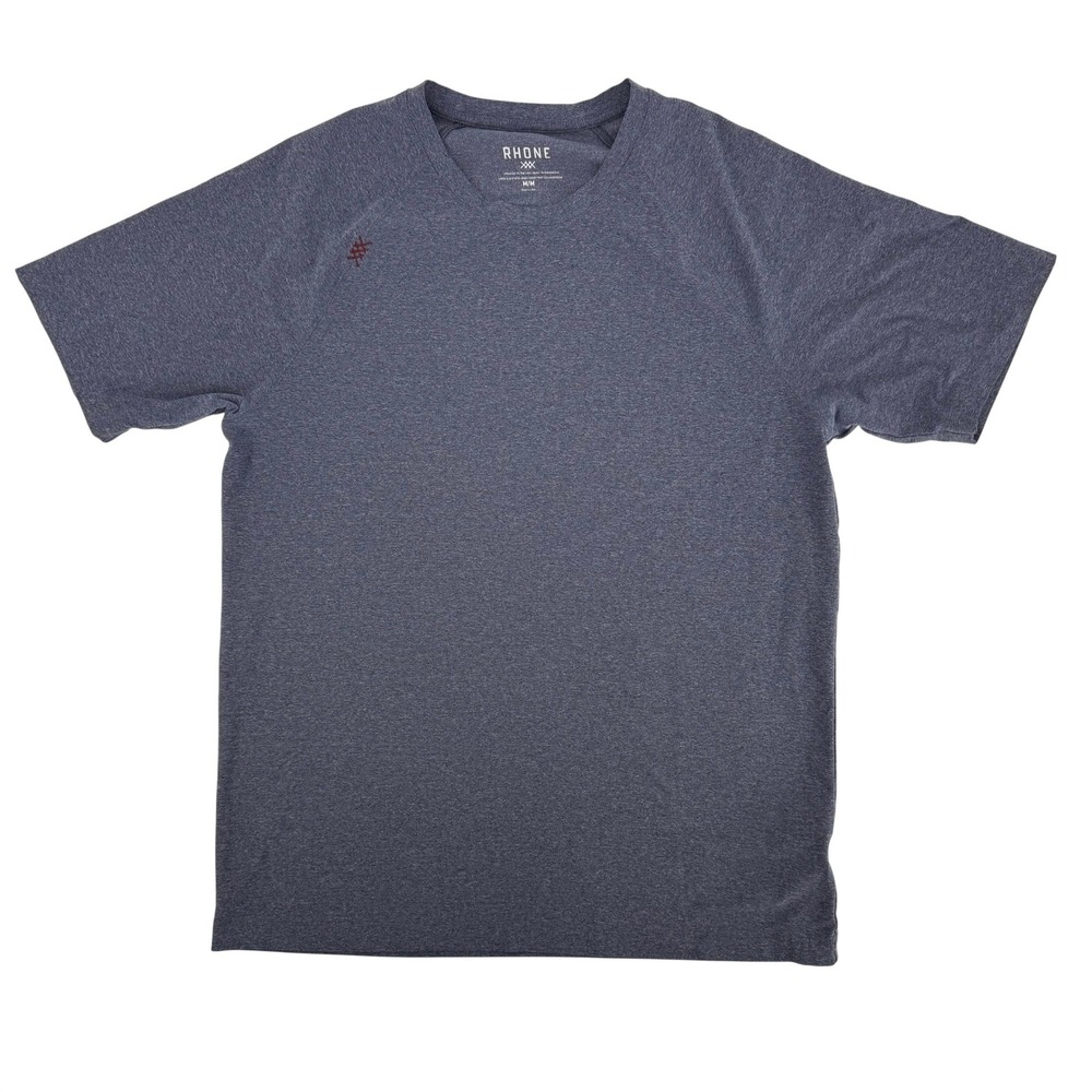 Rhone Reign Training T-Shirt Mens Medium Navy Blue Excellent Heathered 100305